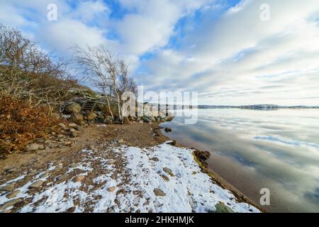 Die Greater Amund Island ist ein Naturschutzgebiet an der schwedischen Westküste Stockfoto