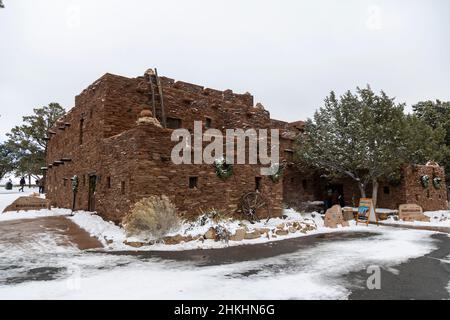 Hopi House am Südrand im Grand Canyon. Stockfoto