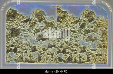 Inspiriert von der versteinerten Lava auf Teneriffa, Exemplar der Malpays schwarzer Lava bei Alta Vista, Charles Piazzi Smyth, Drucker: Arthur James Melhuish, Teneriffa, Verlag: London, 1856 - 1858, Papier, Albumenprint, Höhe 67 mm × Breite 119 mm, neu gestaltet von Artotop. Klassische Kunst neu erfunden mit einem modernen Twist. Design von warmen fröhlichen Leuchten der Helligkeit und Lichtstrahl Strahlkraft. Fotografie inspiriert von Surrealismus und Futurismus, umarmt dynamische Energie der modernen Technologie, Bewegung, Geschwindigkeit und Kultur zu revolutionieren Stockfoto