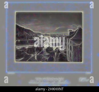 Inspiriert von View of the Aare in Thun, Thun, Views of Switzerland and Savoy, William England, Verlag: A. Marion Son & Co., Thun, Verlag: London, 1863 - 1865, Papier, Albumendruck, Höhe 159 mm × Breite 211 mmhöhe 312 mm × Breite 403 mm, neu gestaltet von Artotop. Klassische Kunst neu erfunden mit einem modernen Twist. Design von warmen fröhlichen Leuchten der Helligkeit und Lichtstrahl Strahlkraft. Fotografie inspiriert von Surrealismus und Futurismus, umarmt dynamische Energie der modernen Technologie, Bewegung, Geschwindigkeit und Kultur zu revolutionieren Stockfoto