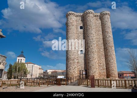 Ehrenturmturm des Schlosses von Villarejo de Salvanés Stockfoto