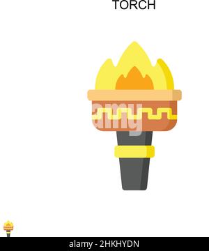 Einfaches Vektorsymbol für Taschenlampe. Illustration Symbol Design-Vorlage für Web mobile UI-Element. Stock Vektor