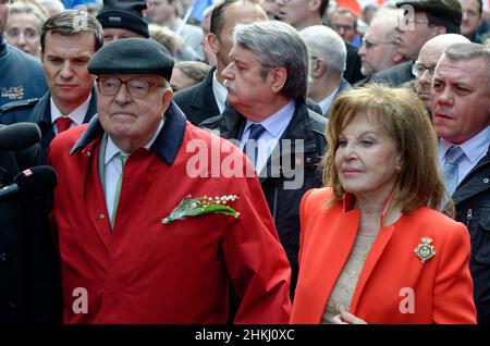 Jean Marie Le Pen, Gründer der "nationalen Front" die rechtsextreme Partei erlitt am 2. Februar einen Schlaganfall (Archiv Bilder 2017) Stockfoto