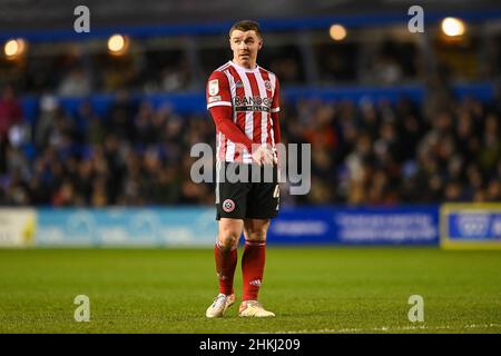 Birmingham, Großbritannien. 04th. Februar 2022. John Fleck #4 von Sheffield United während des Spiels Kredit: Nachrichtenbilder /Alamy Live News Stockfoto