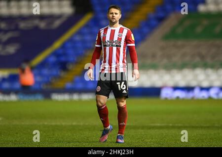 Birmingham, Großbritannien. 04th. Februar 2022. Oliver Norwood #16 von Sheffield United während des Spiels Kredit: Nachrichtenbilder /Alamy Live News Stockfoto