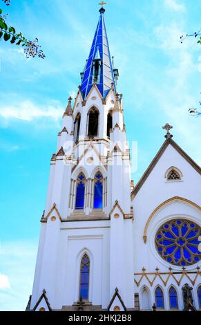 SAVANNAH, GEORGIA - 25. Oktober 2021: Savannah ist die älteste Stadt Georgiens. Von der historischen Architektur und Kirchen bis zu den Stränden von Tybee, Sav Stockfoto