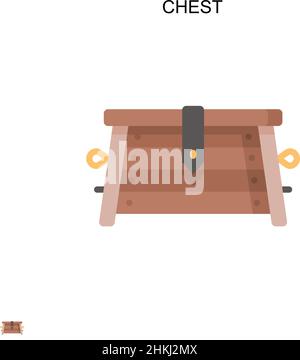 Einfaches Vektor-Symbol für Brustkorb. Illustration Symbol Design-Vorlage für Web mobile UI-Element. Stock Vektor