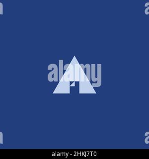 Logo-Design Kombination aus Dreieckssymbol und Papiersymbol Stock Vektor