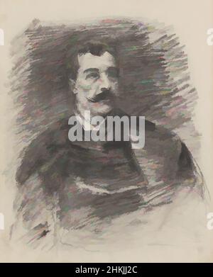 Kunst inspiriert von Portrait of a man, James Ensor, um 1880-1890, Zeichnung, Belgische Kunst, Klassische Werke, die von Artotop mit einem Hauch von Moderne modernisiert wurden. Formen, Farbe und Wert, auffällige visuelle Wirkung auf Kunst. Emotionen durch Freiheit von Kunstwerken auf zeitgemäße Weise. Eine zeitlose Botschaft, die eine wild kreative neue Richtung verfolgt. Künstler, die sich dem digitalen Medium zuwenden und die Artotop NFT erschaffen Stockfoto