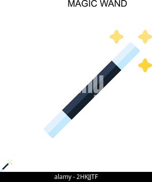 Magic Zauberstab einfaches Vektor-Symbol. Illustration Symbol Design-Vorlage für Web mobile UI-Element. Stock Vektor