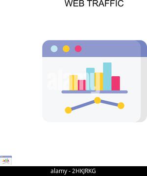 Einfaches Vektorsymbol für Webverkehr. Illustration Symbol Design-Vorlage für Web mobile UI-Element. Stock Vektor