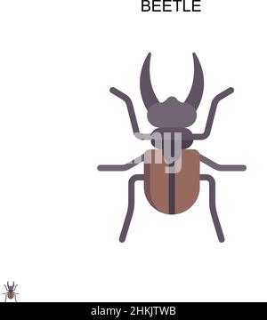 Beetle einfaches Vektorsymbol. Illustration Symbol Design-Vorlage für Web mobile UI-Element. Stock Vektor