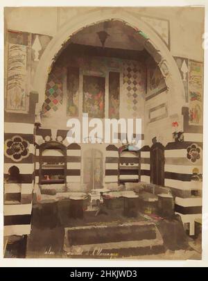 Kunst inspiriert von Damaskus- Empfangsraum des Deutschen Konsulats, Felix Bonfils, französisch, 1831-1885, Albumensilberfoto, Nach 1867, Blatt: Höhe: 14 Zoll, Classic Works modernisiert von Artotop mit einem Schuss Moderne. Formen, Farbe und Wert, auffällige visuelle Wirkung auf Kunst. Emotionen durch Freiheit von Kunstwerken auf zeitgemäße Weise. Eine zeitlose Botschaft, die eine wild kreative neue Richtung verfolgt. Künstler, die sich dem digitalen Medium zuwenden und die Artotop NFT erschaffen Stockfoto