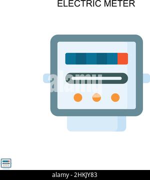 Einfaches Vektor-Symbol für Elektrometer. Illustration Symbol Design-Vorlage für Web mobile UI-Element. Stock Vektor