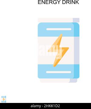 Einfaches Vektorsymbol für Energy Drink. Illustration Symbol Design-Vorlage für Web mobile UI-Element. Stock Vektor