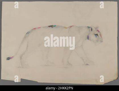 Kunst inspiriert von Striding Lioness, Philip H. Wolfrom, Amerikaner, 1870-1904, Graphit auf Papier, n.d., Blatt: 8 5/8 x 11 15/16 Zoll, 21,9 x 30,3 cm, Klassisches Werk, modernisiert von Artotop mit einem Schuss Modernität. Formen, Farbe und Wert, auffällige visuelle Wirkung auf Kunst. Emotionen durch Freiheit von Kunstwerken auf zeitgemäße Weise. Eine zeitlose Botschaft, die eine wild kreative neue Richtung verfolgt. Künstler, die sich dem digitalen Medium zuwenden und die Artotop NFT erschaffen Stockfoto