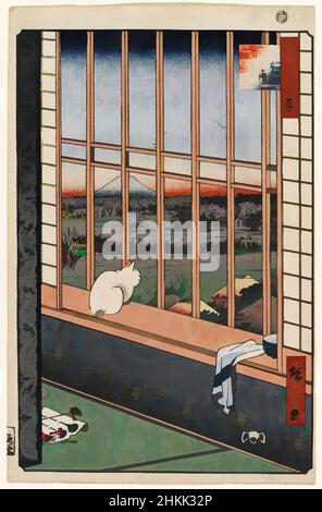 Kunst inspiriert von Asakusa Ricefields und Torinomachi Festival, Nr. 101 aus hundert berühmten Ansichten von Edo, Utagawa Hiroshige, Ando, Japanisch, 1797-1858, Holzschnitt, Japan, 11th Month of 1857, Edo-Periode, Ansei-Ära, Blatt: 14 3/16 x 9 1/4 Zoll, 36 x 23,5 cm, 19th Century, Vögel, Klassische Werke, die von Artotop mit einem Schuss Moderne modernisiert wurden. Formen, Farbe und Wert, auffällige visuelle Wirkung auf Kunst. Emotionen durch Freiheit von Kunstwerken auf zeitgemäße Weise. Eine zeitlose Botschaft, die eine wild kreative neue Richtung verfolgt. Künstler, die sich dem digitalen Medium zuwenden und die Artotop NFT erschaffen Stockfoto