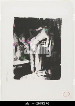 Art Inspired by After the Bath II, Après le Bain II, Edgar Degas, French, 1834-1917, Lithograph mit schwarzer Druckfarbe auf Ölbasis, France, 1891-1892, Blatt: 11 7/8 × 8 3/4 in., 30,2 × 22,2 cm, Klassische Werke, modernisiert von Artotop mit einem Schuss Moderne. Formen, Farbe und Wert, auffällige visuelle Wirkung auf Kunst. Emotionen durch Freiheit von Kunstwerken auf zeitgemäße Weise. Eine zeitlose Botschaft, die eine wild kreative neue Richtung verfolgt. Künstler, die sich dem digitalen Medium zuwenden und die Artotop NFT erschaffen Stockfoto