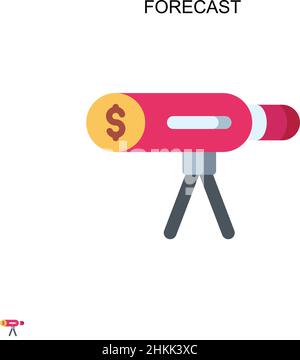 Einfaches Vektorsymbol „Prognose“. Illustration Symbol Design-Vorlage für Web mobile UI-Element. Stock Vektor