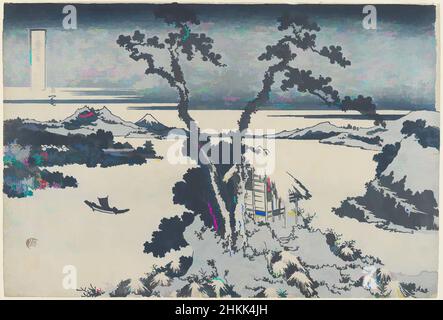 Kunst inspiriert vom Suwa-See in der Provinz Shinano, aus der Serie 36 Ansichten des Fuji-Berges, Katsushika Hokusai, japanisch, 1760-1849, Farbholzschnitt auf Papier, Japan, ca. 1830-1831, Edo-Periode, Bild: 10 1/4 x 15 1/16 Zoll, 26 x 38,2 cm, 19th Century, Fuji, Fuji-san, Hokusai, Klassische Werke, die von Artotop mit einem Hauch von Moderne modernisiert wurden. Formen, Farbe und Wert, auffällige visuelle Wirkung auf Kunst. Emotionen durch Freiheit von Kunstwerken auf zeitgemäße Weise. Eine zeitlose Botschaft, die eine wild kreative neue Richtung verfolgt. Künstler, die sich dem digitalen Medium zuwenden und die Artotop NFT erschaffen Stockfoto