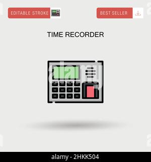 Einfaches Vektorsymbol für den Zeitaufzeichnungen. Stock Vektor