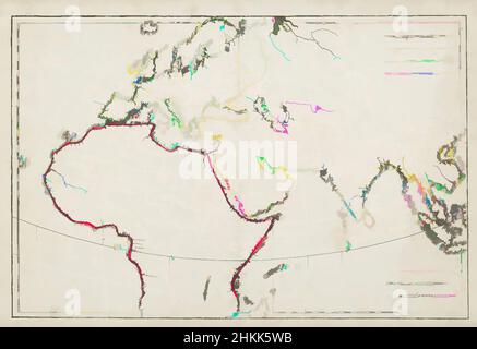 Kunst inspiriert von Monde connu des Anciens, Karte, n.d., Bild: 12 3/8 x 8 1/4 in., 31,5 x 21 cm, Kartographie, Geographie, bekannte Welt, Karte, Navigation, Classic Works modernisiert von Artotop mit einem Schuss Moderne. Formen, Farbe und Wert, auffällige visuelle Wirkung auf Kunst. Emotionen durch Freiheit von Kunstwerken auf zeitgemäße Weise. Eine zeitlose Botschaft, die eine wild kreative neue Richtung verfolgt. Künstler, die sich dem digitalen Medium zuwenden und die Artotop NFT erschaffen Stockfoto