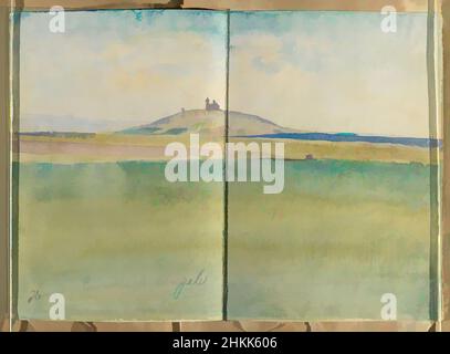 Kunst inspiriert von Spanish Sketch Mounted in Scrap Book, Edward Penfield, Amerikaner, 1866-1925, Aquarell auf Papier montiert in Schrottbuch, ca. 1911, Blatt, ungefaltet: 9 1/4 x 13 1/8 Zoll, 23,5 x 33,3 cm, Classic Works modernisiert von Artotop mit einem Schuss Moderne. Formen, Farbe und Wert, auffällige visuelle Wirkung auf Kunst. Emotionen durch Freiheit von Kunstwerken auf zeitgemäße Weise. Eine zeitlose Botschaft, die eine wild kreative neue Richtung verfolgt. Künstler, die sich dem digitalen Medium zuwenden und die Artotop NFT erschaffen Stockfoto