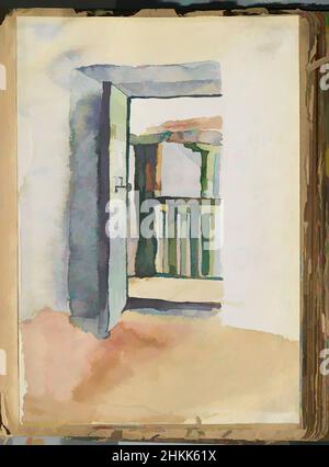 Art Inspired by Spanish Sketch Mounted in Scrap Book, Edward Penfield, American, 1866-1925, Aquarell und Graphit auf Papier Mounted in Scrap Book, ca. 1911, Blatt: 11 1/4 x 7 11/16 Zoll, 28,6 x 19,5 cm, Klassisches Werk, modernisiert von Artotop mit einem Schuss Moderne. Formen, Farbe und Wert, auffällige visuelle Wirkung auf Kunst. Emotionen durch Freiheit von Kunstwerken auf zeitgemäße Weise. Eine zeitlose Botschaft, die eine wild kreative neue Richtung verfolgt. Künstler, die sich dem digitalen Medium zuwenden und die Artotop NFT erschaffen Stockfoto