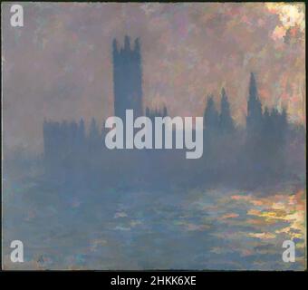 Kunst inspiriert von Houses of Parliament, Sunlight Effect, Le Parlement, effet de Soleil, Claude Monet, Französisch, 1840-1926, Öl auf Leinwand, Europa, 1903, 32 x 36 1/4 Zoll, 81,3 x 92,1 cm, 1903, claude monet, England, europa, Nebel, französische, französische Maler, Dunst, Parlamentsgebäude, Klassische Werke, die von Artotop mit einem Hauch von Moderne modernisiert wurden. Formen, Farbe und Wert, auffällige visuelle Wirkung auf Kunst. Emotionen durch Freiheit von Kunstwerken auf zeitgemäße Weise. Eine zeitlose Botschaft, die eine wild kreative neue Richtung verfolgt. Künstler, die sich dem digitalen Medium zuwenden und die Artotop NFT erschaffen Stockfoto