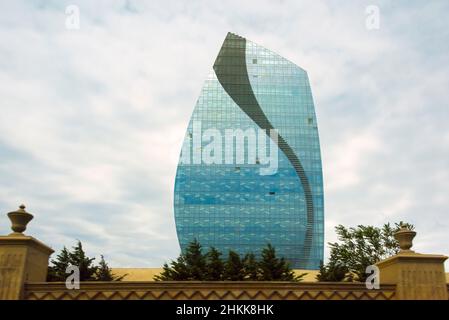 Azersu Office Tower, Baku, Aserbaidschan Stockfoto