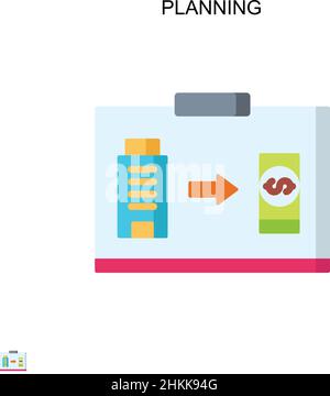 Einfaches Vektorsymbol für die Planung. Illustration Symbol Design-Vorlage für Web mobile UI-Element. Stock Vektor