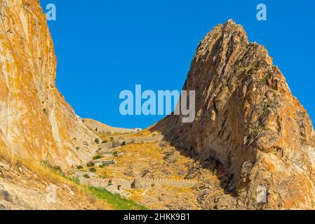 Alinjagala, eine alte Zitadelle im Alinja-Gebirge, Autonome Republik Nakhchivan, eine Exklave von Aserbaidschan Stockfoto