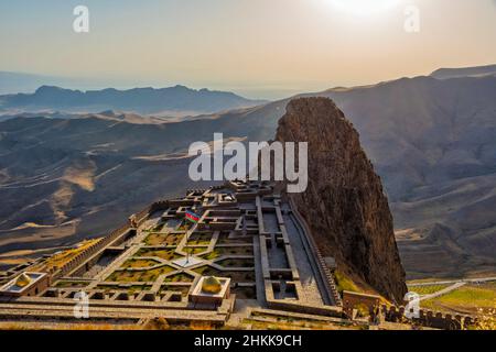 Alinjagala, eine alte Zitadelle im Alinja-Gebirge, Autonome Republik Nakhchivan, eine Exklave von Aserbaidschan Stockfoto