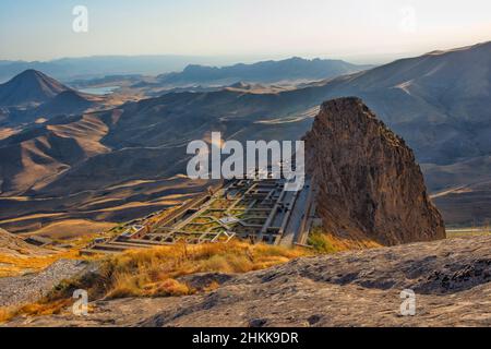 Alinjagala, eine alte Zitadelle im Alinja-Gebirge, Autonome Republik Nakhchivan, eine Exklave von Aserbaidschan Stockfoto