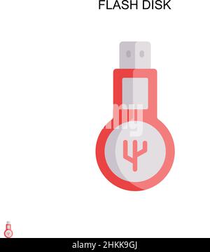 Einfaches Vektorsymbol für Flash-Datenträger. Illustration Symbol Design-Vorlage für Web mobile UI-Element. Stock Vektor