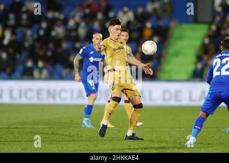 Getafe, Spanien. 4th. Februar 2022. Pepelu (Levante) Fußball/Fußball: Spanisches 'La Liga Santander'-Spiel zwischen Getafe CF 3-0 Levante UD im Coliseum Alfonso Perez in Getafe, Spanien. Quelle: Mutsu Kawamori/AFLO/Alamy Live News Stockfoto