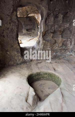 Uplistsikhe Höhlenkomplex, Denkmal der Felsarchitektur, Gori, Georgien Stockfoto