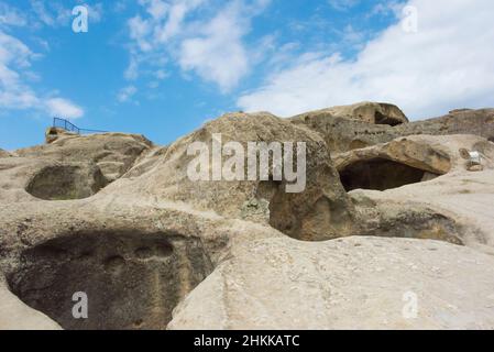 Uplistsikhe Höhlenkomplex, Denkmal der Felsarchitektur, Gori, Georgien Stockfoto