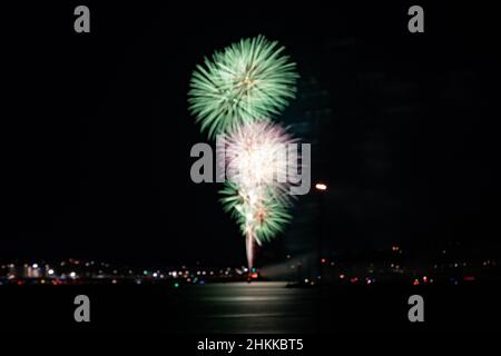 Feuerwerk Über Dem Hafen Von Plymouth - British Firework Champi Stockfoto