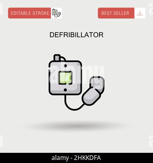 Symbol für einfachen Vektor des Defibillators. Stock Vektor