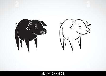 Vektor von Little pig Design auf weißem Hintergrund. Nutztiere. Leicht editierbare Vektorgrafik mit Ebenen. Stock Vektor