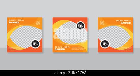 Creative Concept Social Media Bannervorlage für Markenwerbung Stock Vektor