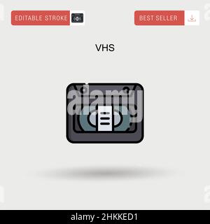 VHS Simple Vector-Symbol. Stock Vektor