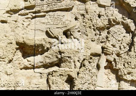 Wolgograd, Russland-16. September 2021: Skulptur im Gedenkkomplex zur Erinnerung an die Schlacht von Stalingrad. Stockfoto