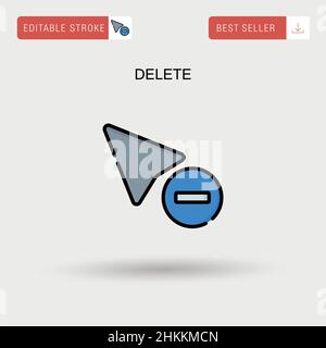 Einfaches Vektorsymbol löschen. Stock Vektor