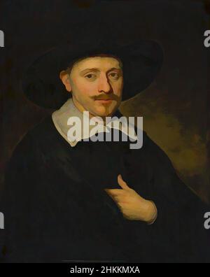 Kunst inspiriert von Portrait of a man, Govert Flinck, c. 1630 - 1640, Classic Works modernisiert von Artotop mit einem Schuss Moderne. Formen, Farbe und Wert, auffällige visuelle Wirkung auf Kunst. Emotionen durch Freiheit von Kunstwerken auf zeitgemäße Weise. Eine zeitlose Botschaft, die eine wild kreative neue Richtung verfolgt. Künstler, die sich dem digitalen Medium zuwenden und die Artotop NFT erschaffen Stockfoto