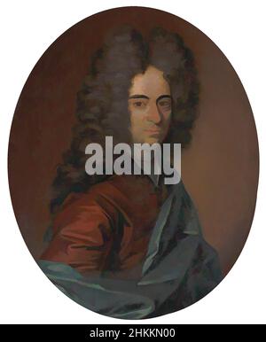 Kunst inspiriert von Portrait of a man, probably Mathias Lambertus Singendonck 1678-1742, Bürgermeister von Nijmegen, Gerrit Alberts, Klassisches Werk, das von Artotop mit einem Schuss Moderne modernisiert wurde. Formen, Farbe und Wert, auffällige visuelle Wirkung auf Kunst. Emotionen durch Freiheit von Kunstwerken auf zeitgemäße Weise. Eine zeitlose Botschaft, die eine wild kreative neue Richtung verfolgt. Künstler, die sich dem digitalen Medium zuwenden und die Artotop NFT erschaffen Stockfoto