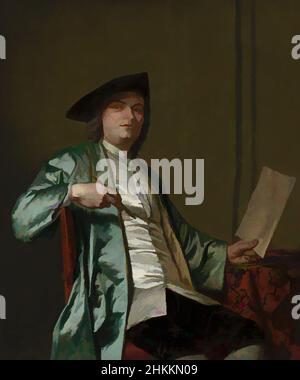 Kunst inspiriert von Portrait of Cornelis Ploos van Amstel 1726-1798, George van der Mijn, 1758, Klassische Werke, die von Artotop mit einem Schuss Moderne modernisiert wurden. Formen, Farbe und Wert, auffällige visuelle Wirkung auf Kunst. Emotionen durch Freiheit von Kunstwerken auf zeitgemäße Weise. Eine zeitlose Botschaft, die eine wild kreative neue Richtung verfolgt. Künstler, die sich dem digitalen Medium zuwenden und die Artotop NFT erschaffen Stockfoto