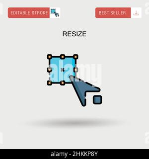 Einfaches Vektorsymbol in der Größe ändern. Stock Vektor