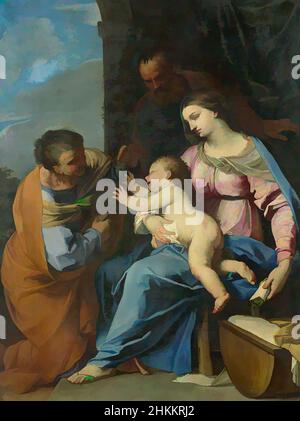 Kunst inspiriert von der Heiligen Familie und St. Anne, Rafaello Vanni, zugeschrieben, c.. 1650, Classic Works modernisiert von Artotop mit einem Schuss Moderne. Formen, Farbe und Wert, auffällige visuelle Wirkung auf Kunst. Emotionen durch Freiheit von Kunstwerken auf zeitgemäße Weise. Eine zeitlose Botschaft, die eine wild kreative neue Richtung verfolgt. Künstler, die sich dem digitalen Medium zuwenden und die Artotop NFT erschaffen Stockfoto